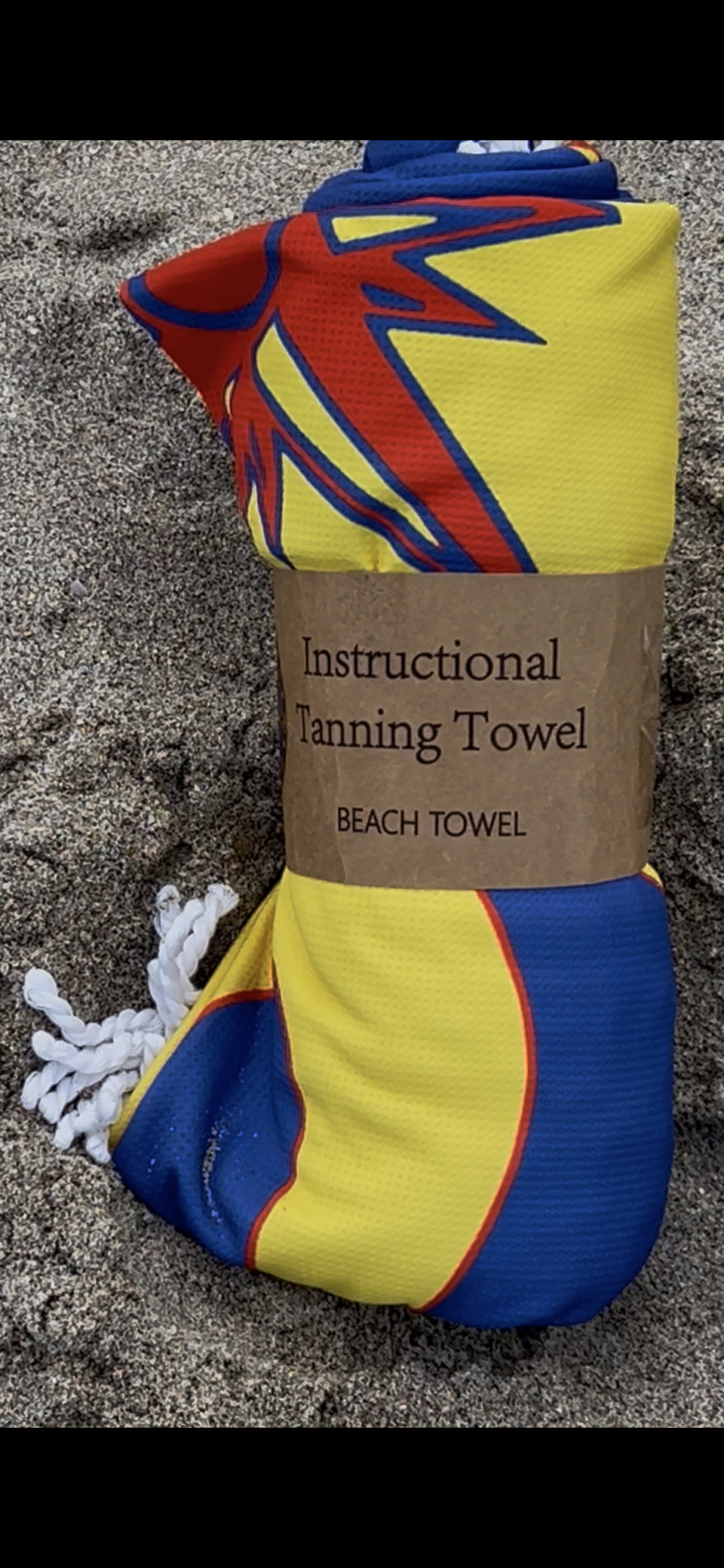 Sundial Instructional Tanning Towel – 72" Round Beach Towel